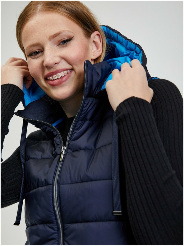 Orsay Tmavomodrá dámska prešívaná bunda ORSAY