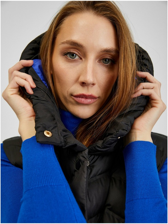 Orsay Čierna dámska prešívaná vesta ORSAY