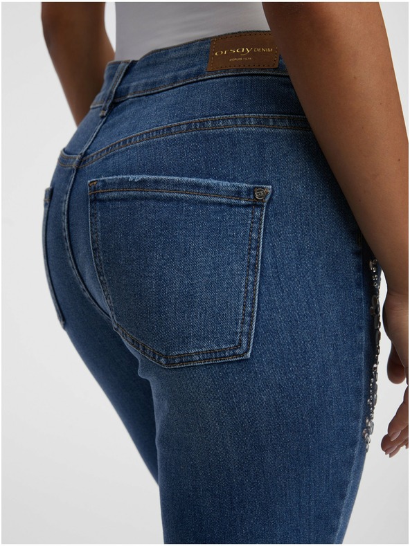 Orsay Modré dámske slim fit džínsy ORSAY