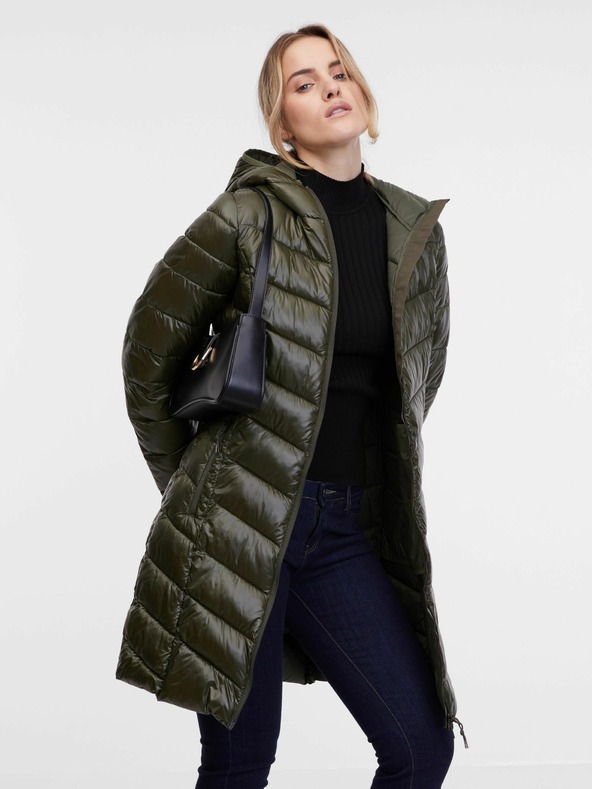 Orsay Kaki dámsky prešívaný kabát ORSAY