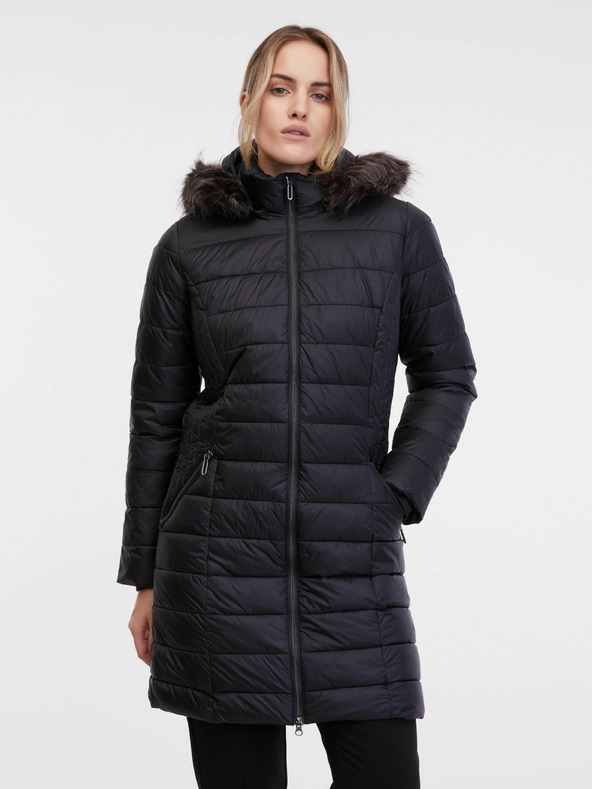 Orsay Čierny dámsky prešívaný kabát ORSAY