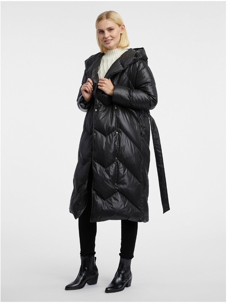 Orsay Čierny dámsky páperový kabát ORSAY