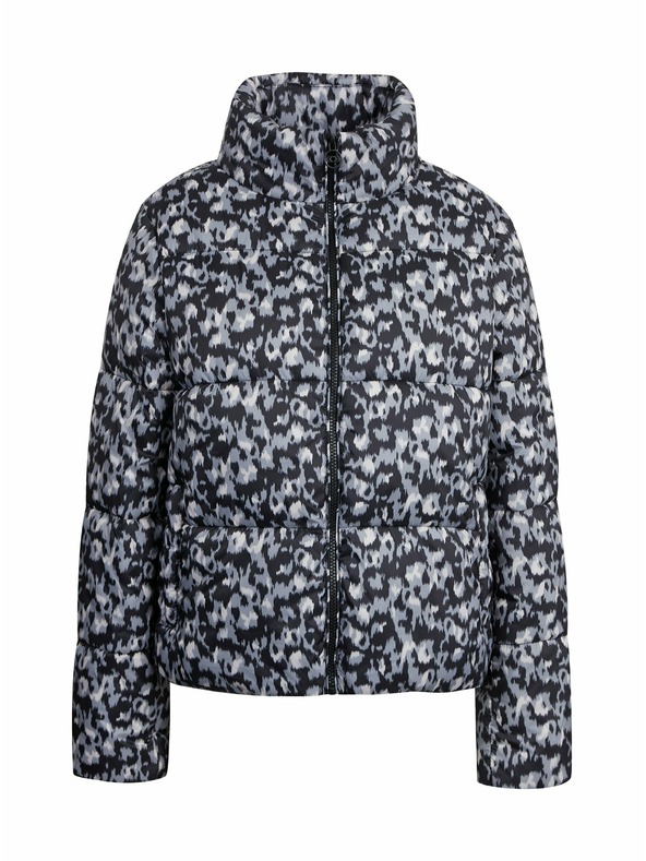 Orsay Šedo-čierna dámska vzorovaná prešívaná bunda ORSAY