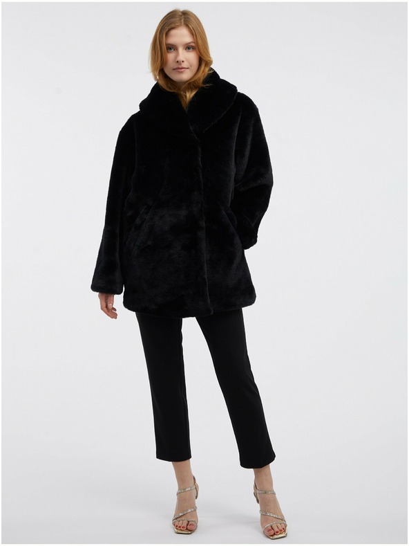 Orsay Čierny dámsky kabát ORSAY