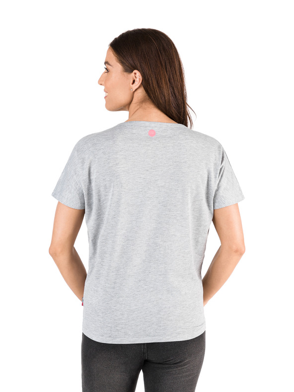 Sam 73 Sivé dámske tričko s potlačou SAM 73