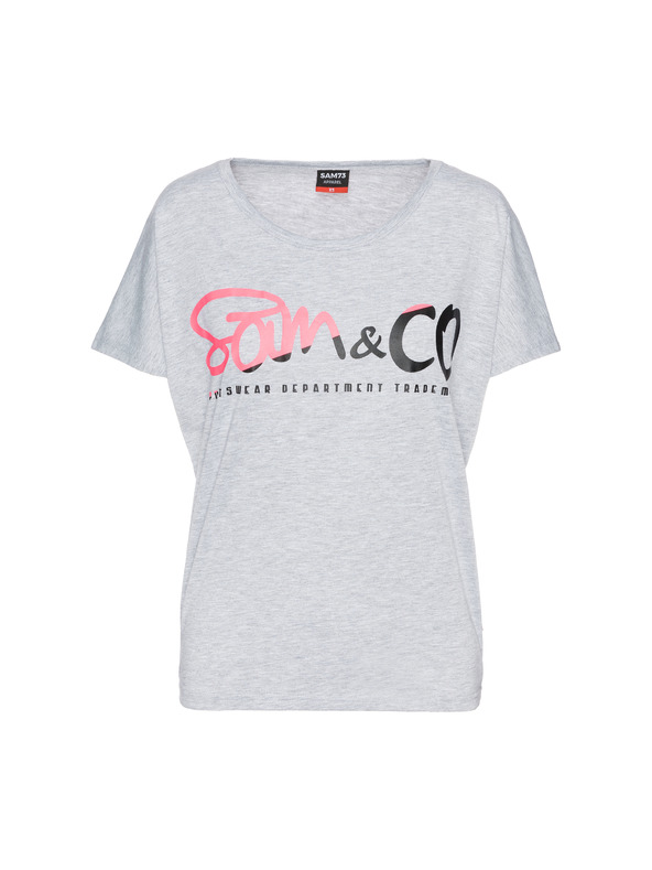 Sam 73 Sivé dámske tričko s potlačou SAM 73