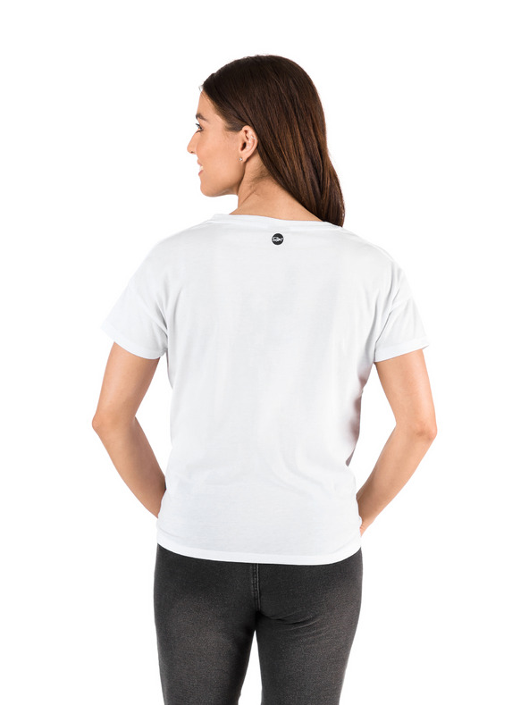 Sam 73 Biele dámske tričko s potlačou SAM 73