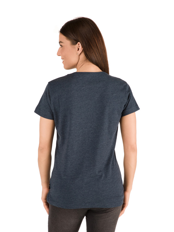 Sam 73 Tmavomodré dámske tričko s potlačou SAM 73