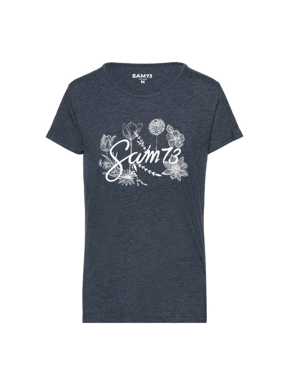 Sam 73 Tmavomodré dámske tričko s potlačou SAM 73