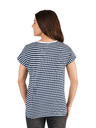 Sam 73 Tmavomodré dámske pruhované tričko SAM 73