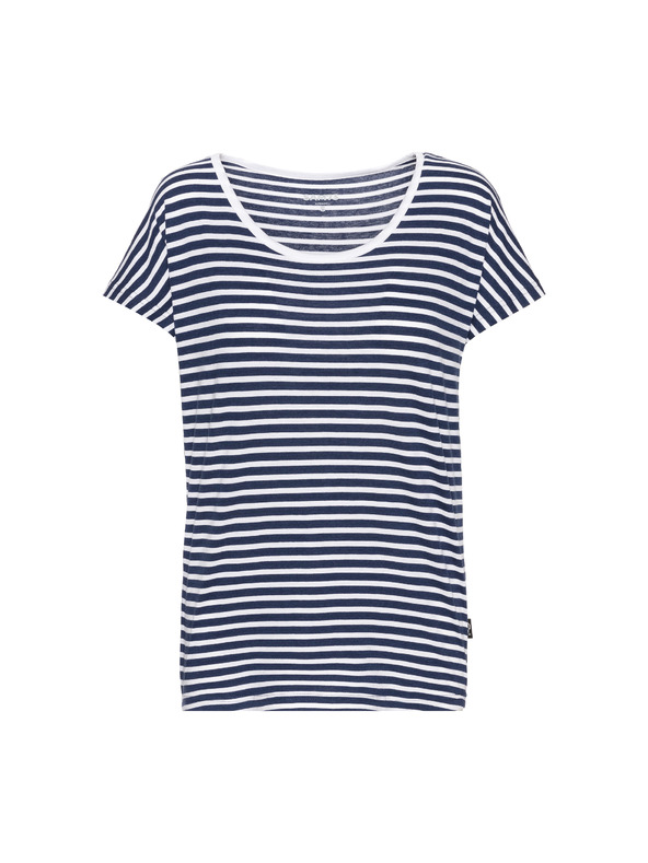 Sam 73 Tmavomodré dámske pruhované tričko SAM 73
