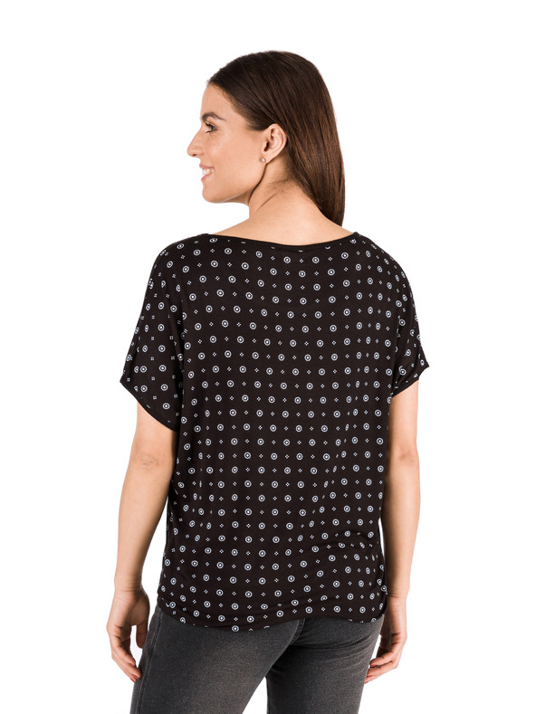 Sam 73 Čierna dámska košeľa so vzorom SAM 73