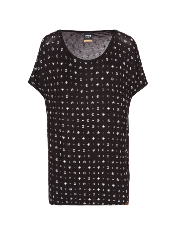 Sam 73 Čierna dámska košeľa so vzorom SAM 73