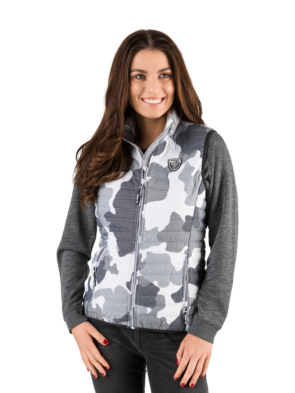 Sam 73 Svetlošedá dámska prešívaná vesta SAM 73