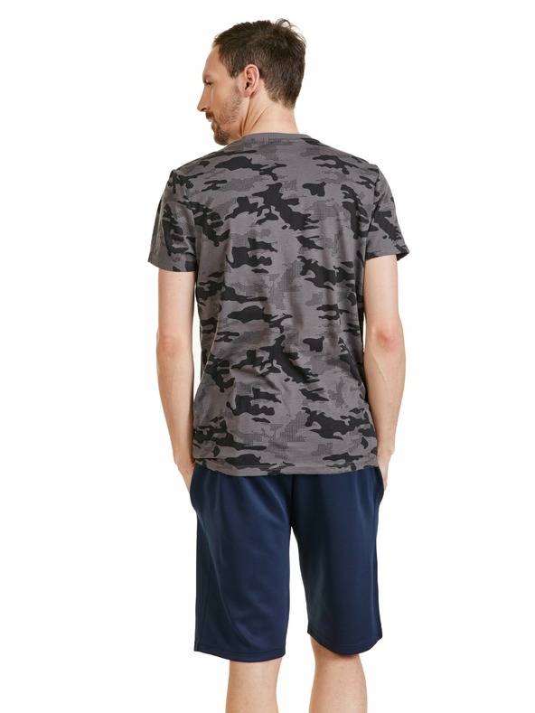 Sam 73 Čiernošedé pánske vzorované tričko SAM 73 Jeff