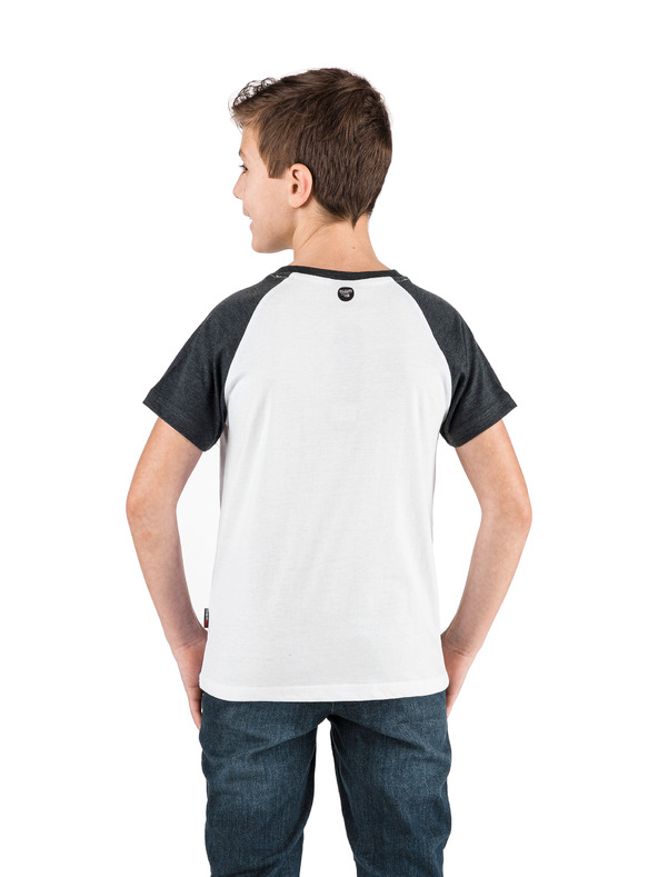 Sam 73 Čiernobiele chlapčenské tričko s potlačou SAM 73