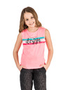 Sam 73 Ružové dievčenské tielko s potlačou SAM 73