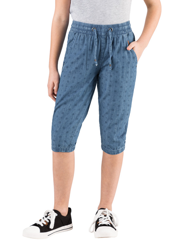 Sam 73 Modré dievčenské 3/4 nohavice so vzorom SAM 73