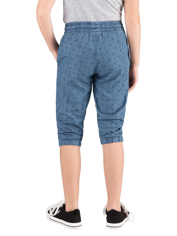 Sam 73 Modré dievčenské 3/4 nohavice so vzorom SAM 73