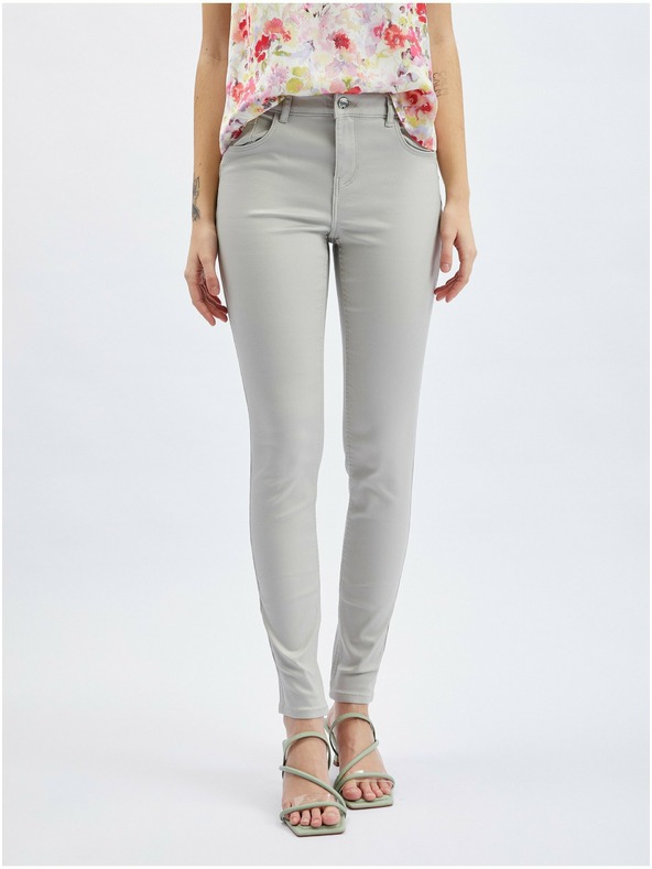 Orsay Svetlošedé dámske úzke džínsy ORSAY