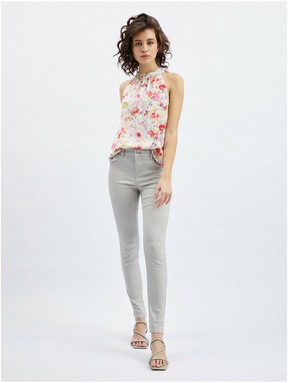 Orsay Svetlošedé dámske úzke džínsy ORSAY