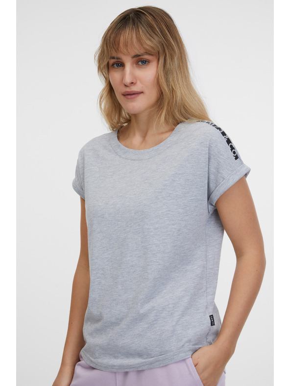 Sam 73 Svetlošedé dámske pruhované tričko SAM 73 Iris