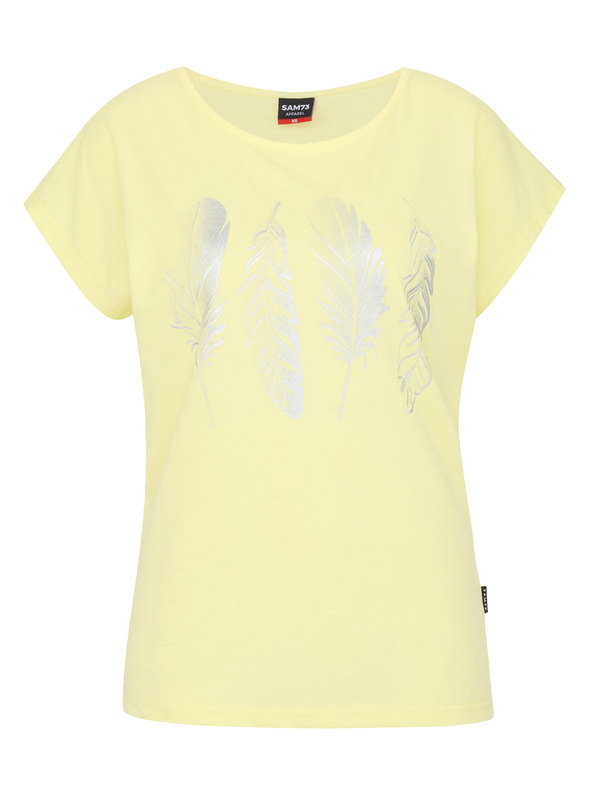 Sam 73 Svetložlté dámske základné tričko SAM 73 Clorinda