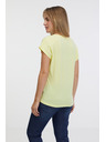 Sam 73 Svetložlté dámske základné tričko SAM 73 Clorinda