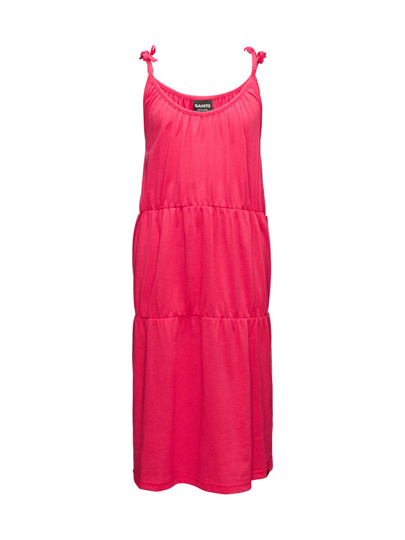 Sam 73 Ružové dievčenské šaty na ramienka SAM 73