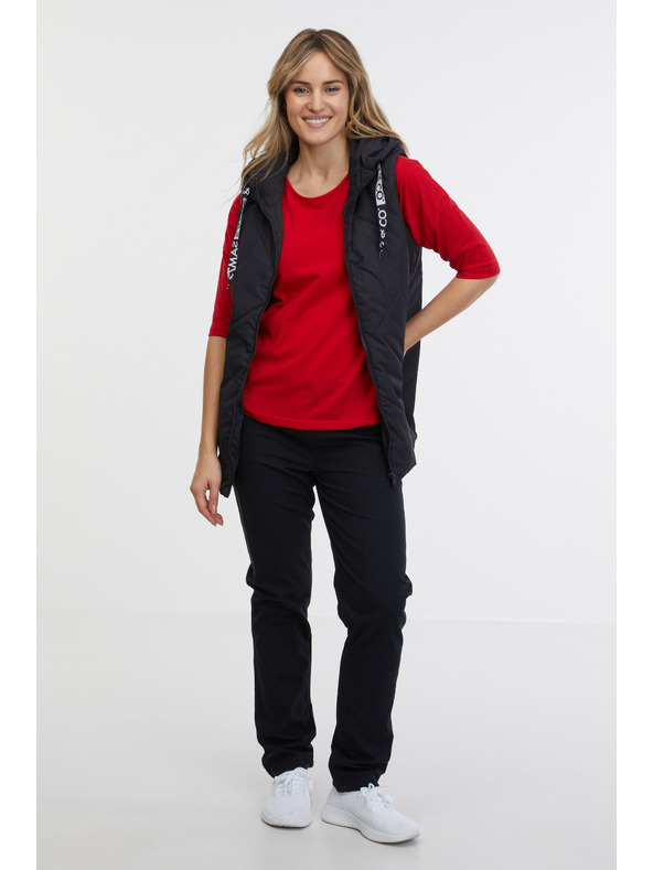 Sam 73 Čierna dámska prešívaná vesta SAM 73 Aida