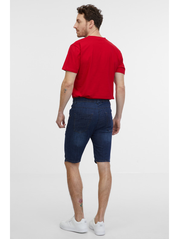 Sam 73 Tmavomodré pánske džínsové šortky SAM 73 Claudio