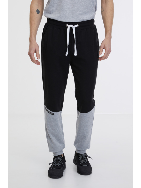 Sam 73 Šedo-čierne pánske tepláky SAM 73 Jorge