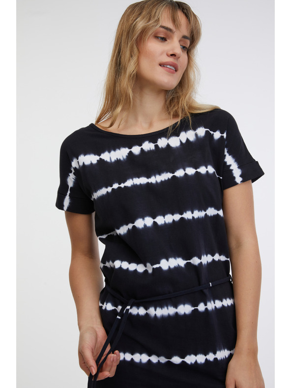 Sam 73 Dámske biele a čierne vzorované šaty SAM 73 Raquel