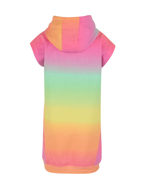 Sam 73 Žlto-ružové dámske mikinové šaty s krátkym rukávom SAM 73 Mabel