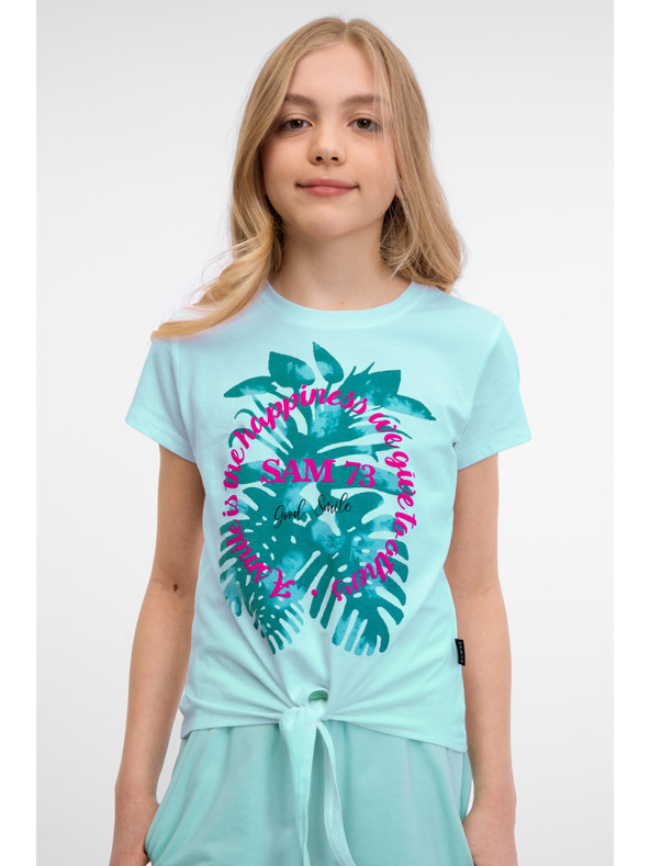 Sam 73 Dievčenské tričko v mätovej farbe SAM 73 Kiara