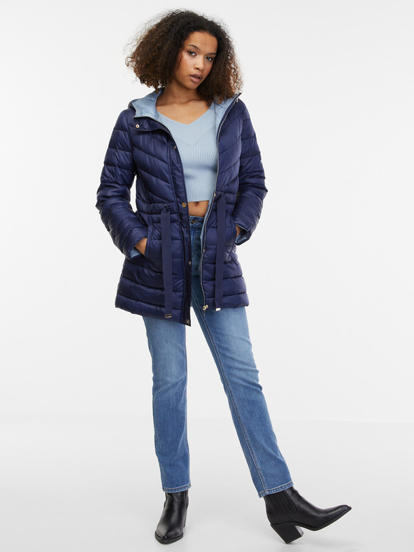 Orsay Modrý dámsky kabát ORSAY