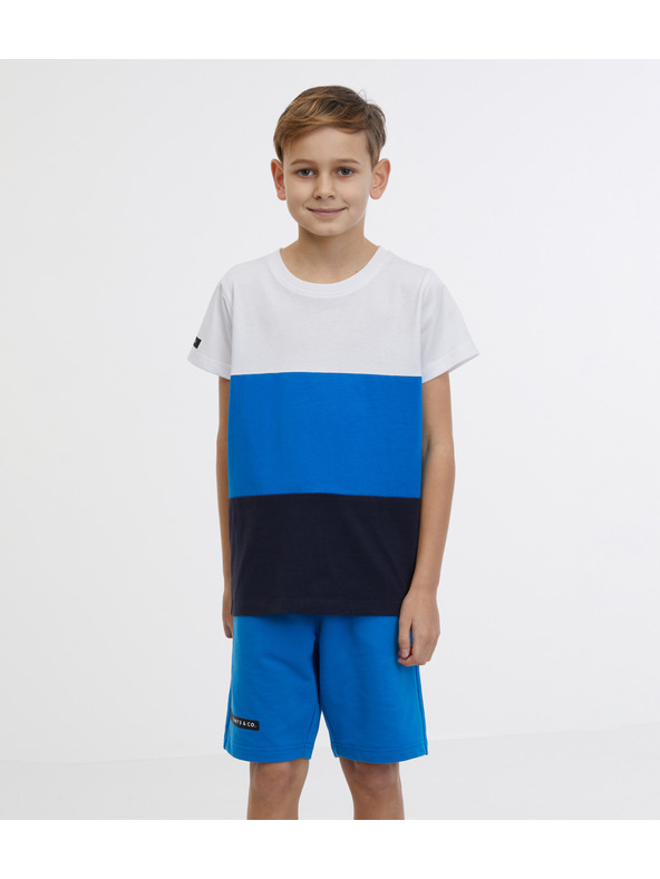 Sam 73 Modro-biele chlapčenské tričko SAM 73 Jabba