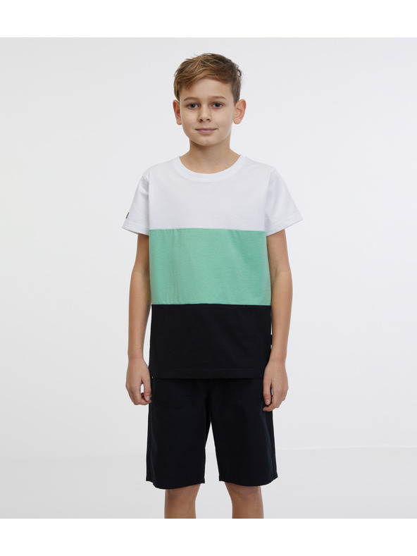 Sam 73 Zeleno-biele chlapčenské tričko SAM 73 Jabba