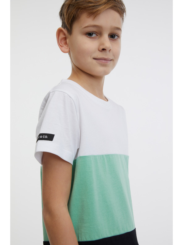 Sam 73 Zeleno-biele chlapčenské tričko SAM 73 Jabba