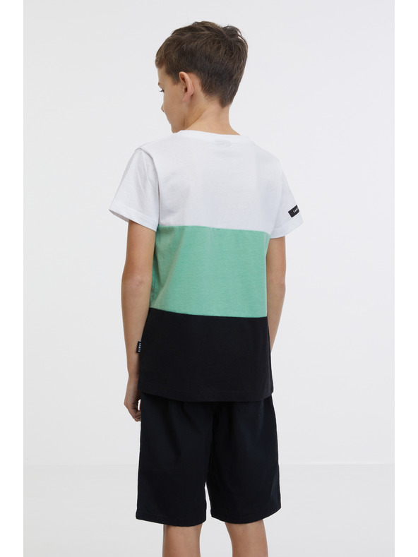 Sam 73 Zeleno-biele chlapčenské tričko SAM 73 Jabba