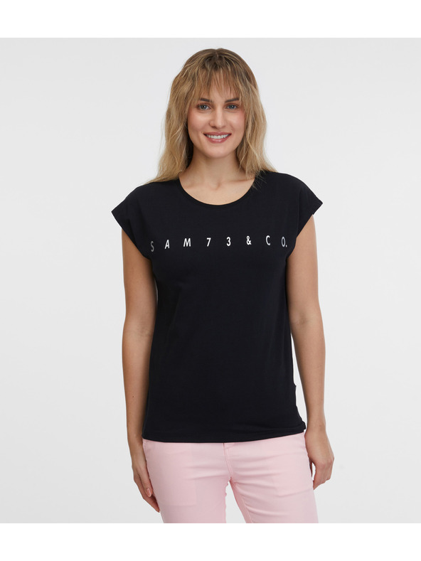Sam 73 Čierne dámske tričko SAM 73 Octavia