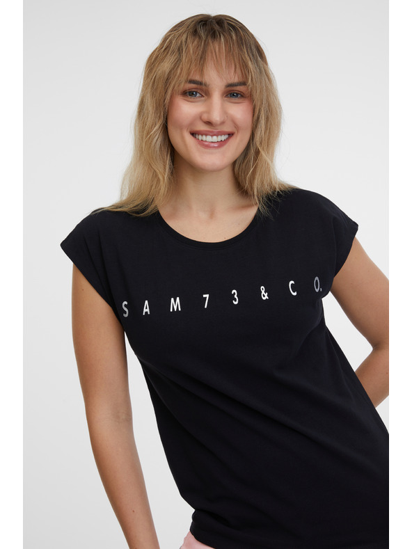 Sam 73 Čierne dámske tričko SAM 73 Octavia