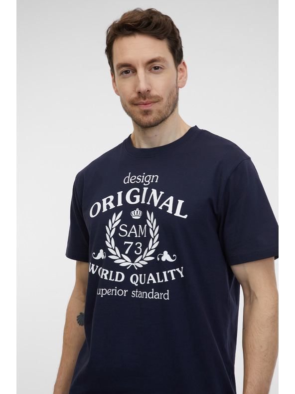 Sam 73 Tmavomodré pánske tričko SAM 73 Maverick