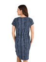 Sam 73 Tmavomodré dámske vzorované šaty s viazankou SAM 73