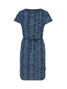 Sam 73 Tmavomodré dámske vzorované šaty s viazankou SAM 73