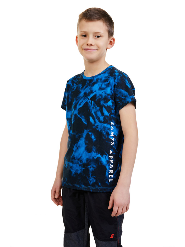 Sam 73 Tmavomodré chlapčenské vzorované tričko SAM 73 Sylvester