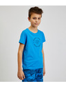 Sam 73 Modré chlapčenské bavlnené tričko s potlačou SAM73 Pyrop