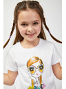 Sam 73 Biele dievčenské tričko s potlačou SAM73 Mora