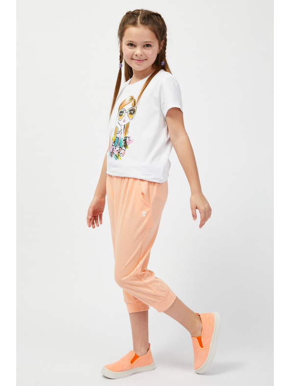 Sam 73 Biele dievčenské tričko s potlačou SAM73 Mora