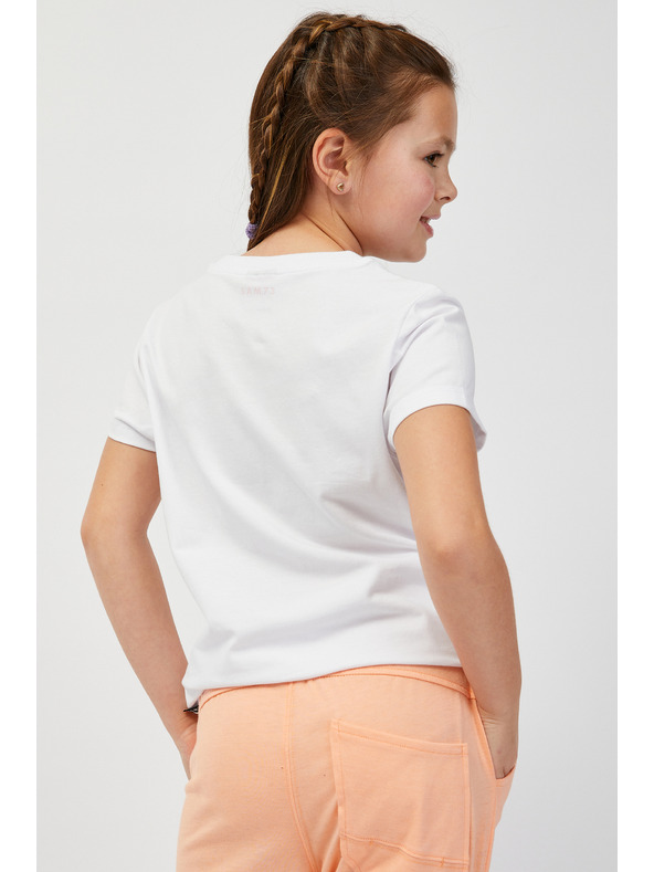 Sam 73 Biele dievčenské tričko s potlačou SAM73 Mora
